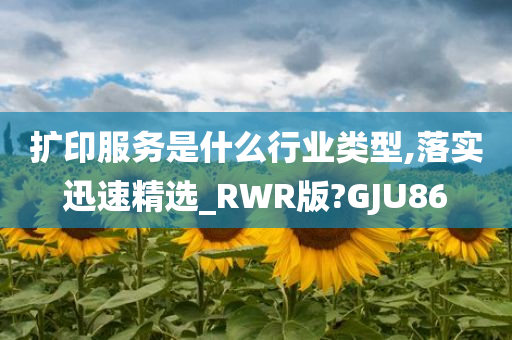 扩印服务是什么行业类型,落实迅速精选_RWR版?GJU86