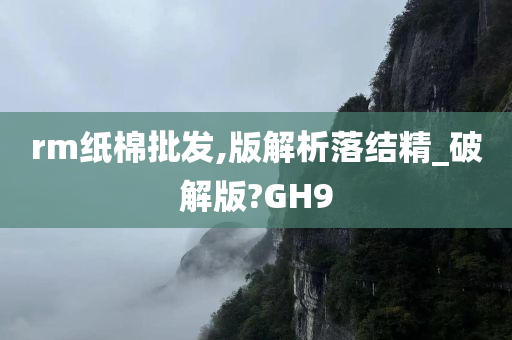 rm纸棉批发,版解析落结精_破解版?GH9