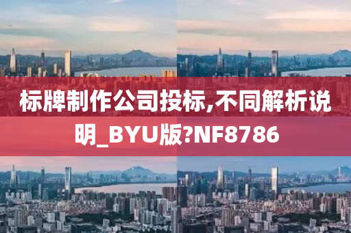 标牌制作公司投标,不同解析说明_BYU版?NF8786