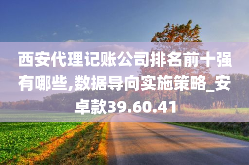 西安代理记账公司排名前十强有哪些,数据导向实施策略_安卓款39.60.41