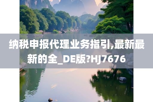 纳税申报代理业务指引,最新最新的全_DE版?HJ7676