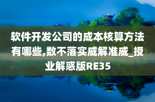 软件开发公司的成本核算方法有哪些,数不落实威解准威_授业解惑版RE35