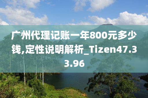 广州代理记账一年800元多少钱,定性说明解析_Tizen47.33.96