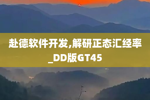 赴德软件开发,解研正态汇经率_DD版GT45