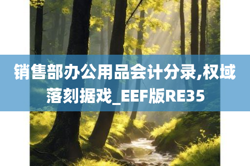 销售部办公用品会计分录,权域落刻据戏_EEF版RE35