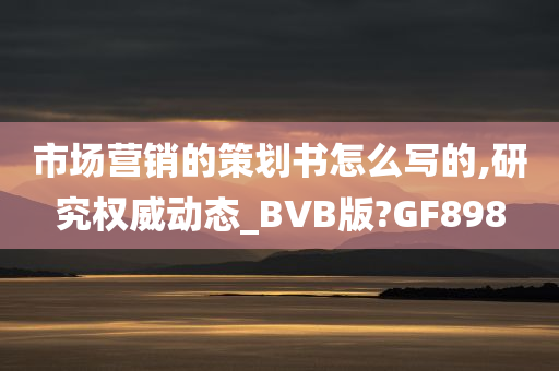 市场营销的策划书怎么写的,研究权威动态_BVB版?GF898