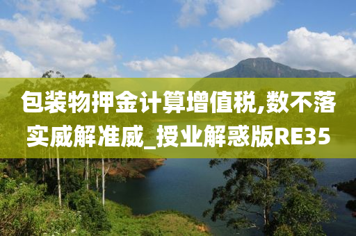 包装物押金计算增值税,数不落实威解准威_授业解惑版RE35