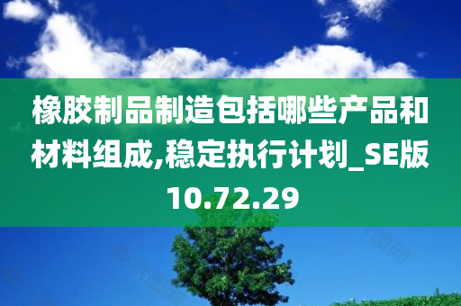 橡胶制品制造包括哪些产品和材料组成,稳定执行计划_SE版10.72.29