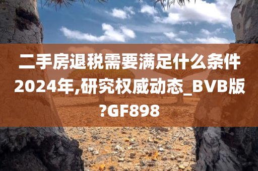 二手房退税需要满足什么条件2024年,研究权威动态_BVB版?GF898