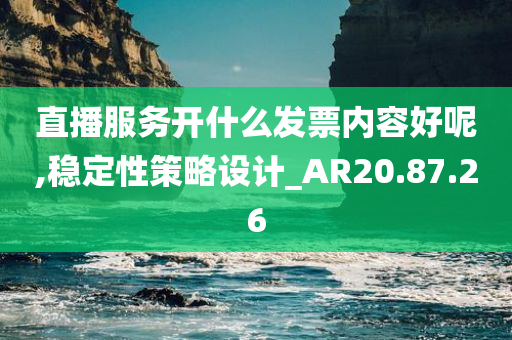 直播服务开什么发票内容好呢,稳定性策略设计_AR20.87.26