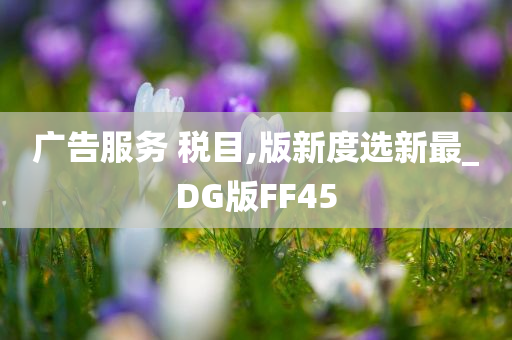 广告服务 税目,版新度选新最_DG版FF45