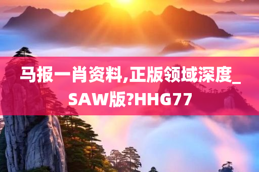 马报一肖资料,正版领域深度_SAW版?HHG77