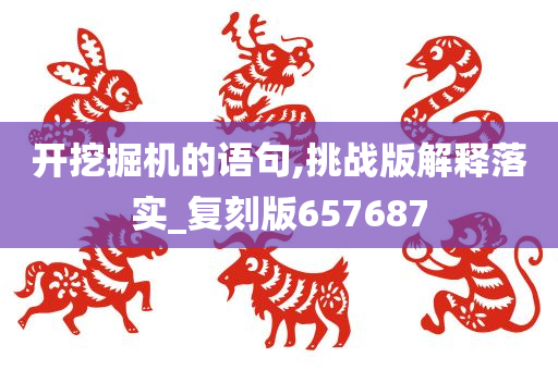 开挖掘机的语句,挑战版解释落实_复刻版657687