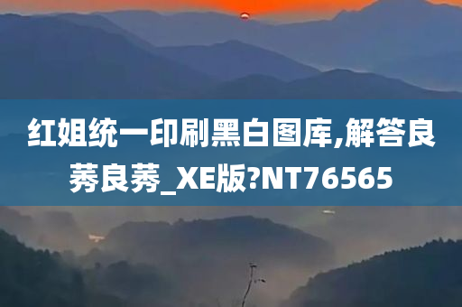 红姐统一印刷黑白图库,解答良莠良莠_XE版?NT76565