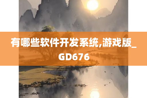 有哪些软件开发系统,游戏版_GD676