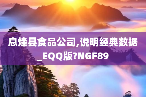 息烽县食品公司,说明经典数据_EQQ版?NGF89