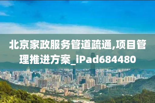 北京家政服务管道疏通,项目管理推进方案_iPad684480