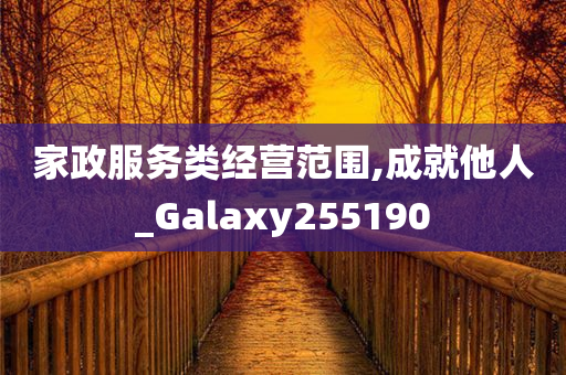 家政服务类经营范围,成就他人_Galaxy255190