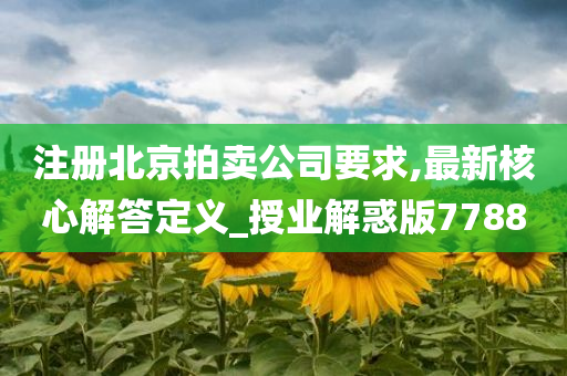 注册北京拍卖公司要求,最新核心解答定义_授业解惑版7788