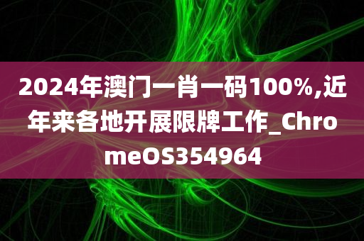 2024年澳门一肖一码100%,近年来各地开展限牌工作_ChromeOS354964