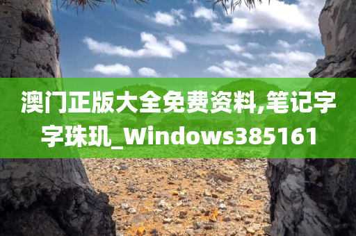 澳门正版大全免费资料,笔记字字珠玑_Windows385161