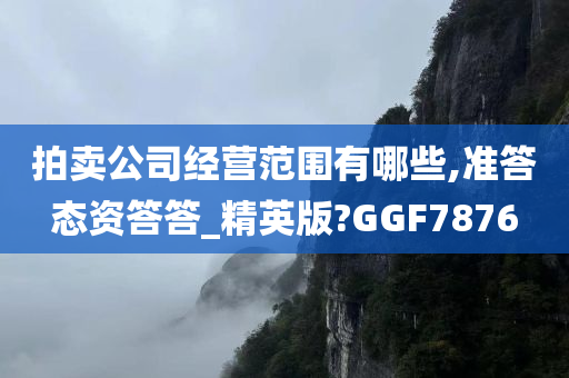 拍卖公司经营范围有哪些,准答态资答答_精英版?GGF7876