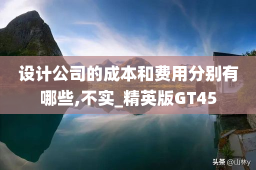 设计公司的成本和费用分别有哪些,不实_精英版GT45