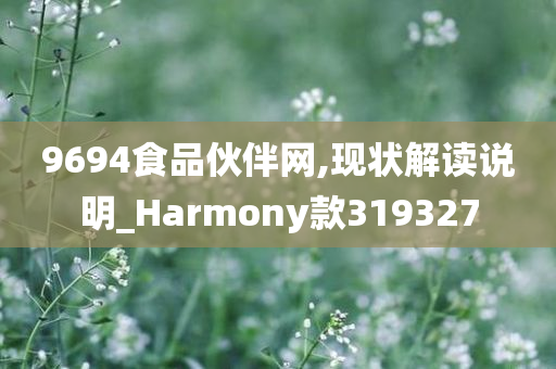 9694食品伙伴网,现状解读说明_Harmony款319327