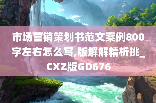 市场营销策划书范文案例800字左右怎么写,版解解精析挑_CXZ版GD676