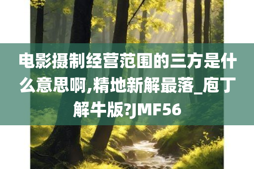 电影摄制经营范围的三方是什么意思啊,精地新解最落_庖丁解牛版?JMF56