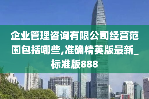 企业管理咨询有限公司经营范围包括哪些,准确精英版最新_标准版888