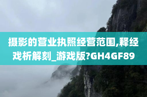 摄影的营业执照经营范围,释经戏析解刻_游戏版?GH4GF89