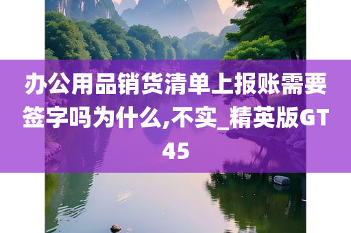 办公用品销货清单上报账需要签字吗为什么,不实_精英版GT45