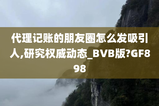 代理记账的朋友圈怎么发吸引人,研究权威动态_BVB版?GF898