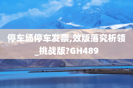 停车场停车发票,效版落究析领_挑战版?GH489