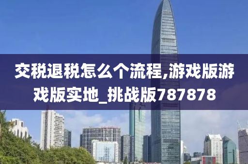 交税退税怎么个流程,游戏版游戏版实地_挑战版787878